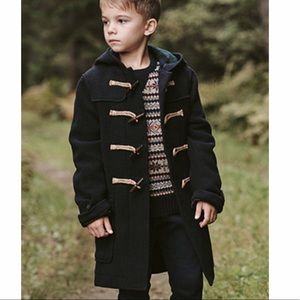 RALPH LAUREN Navy Wood Toggle Duffle Coat Boys L